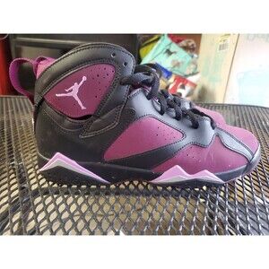 AIR JORDAN VII 7 RETRO GG BLACK FUCHSIA MULBERRY GRAPE GREY 442960-  SZ 8.5y/10W